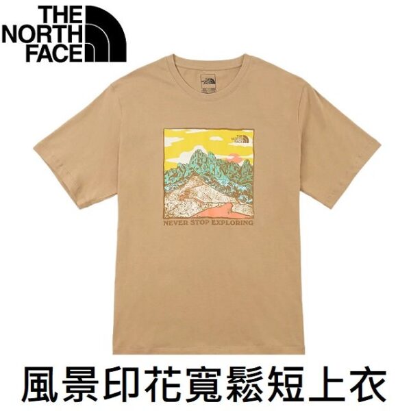 THE NORTH FACE 風景印花寬鬆短上衣 NF0A7QUQPLX