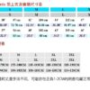 TNF 104年短上衣尺寸表