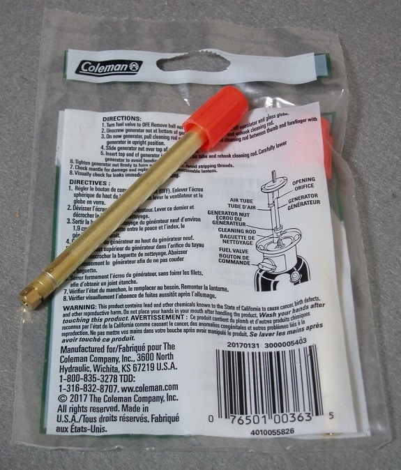 3000005403 3 Coleman 286 288油管 / 氣化燈 288-5891 CM-05403 / 3000005403