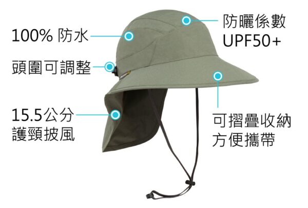SAS3A01558B Sunday Afternoons 抗UV防水透氣護頸帽 / Ultra Adventure Storm Hat / SAS3A01558B