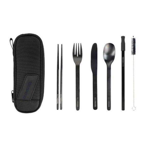 EcoVessel WanderWare 不鏽鋼攜帶式餐具6件組 WNDR6BS_01