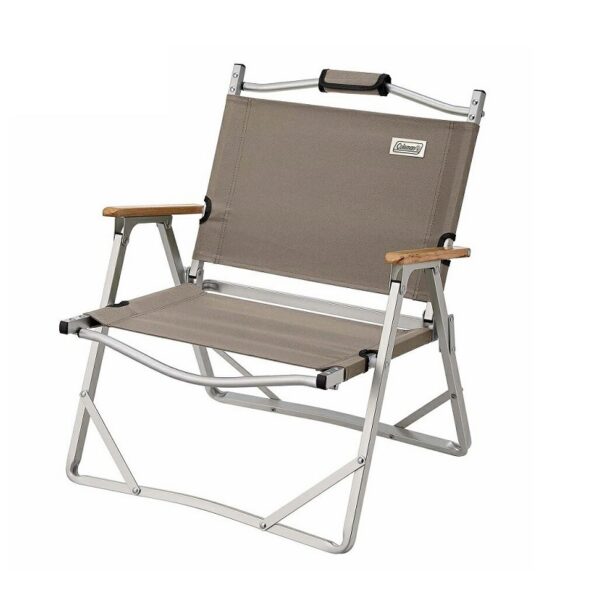 Coleman 輕薄摺疊椅 灰咖啡 CM-90858_01