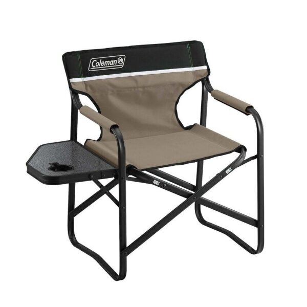 Coleman 側桌甲板椅 灰咖啡 CM-90860_01