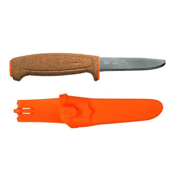 13131 Morakniv Floating Knife SRT 不鏽鋼鋸齒浮刀(軟木握柄) 橘 13131_01
