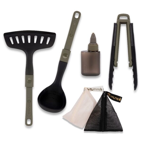 Munsn 便攜摺疊餐具3入組+調味罐 MC560_01