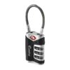 Adisi TSA 海關鋼纜密碼鎖 黑 8x3x1.7cm AS24027_01