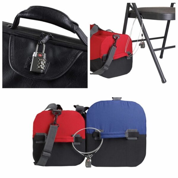 Adisi TSA 海關鋼纜密碼鎖 黑 6x2.5x1.2cm / 行李箱 防盜 / AS24029