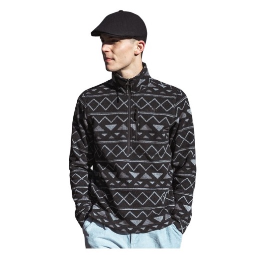 The North Face 男 幾何刷毛拉鍊套頭衫 NF0A3LAE8BM_01